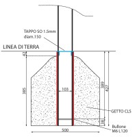 IMPIANTO VOLLEY MONOTUBO ZINCATO SCHIAVI