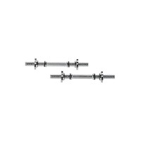 ASTE MANUBRIO PIENE in acciaio cromato c/fermadischi cm 38 Ø 25