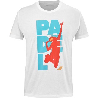 BABOLAT Padel cotton tee men bianco