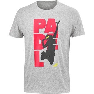 BABOLAT Padel cotton tee men grigio