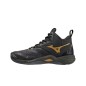 MIZUNO WAVE MOMENTUM 2 MID BLACK GOLD