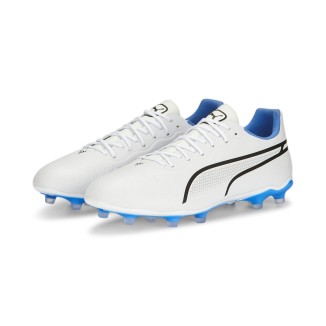 A Tutto Campo - PUMA KING PRO FG/AG White-PUMA Black-Blue Glimmer 107099-01