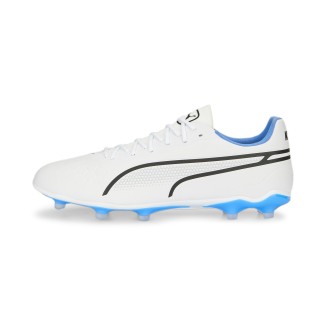 PUMA KING PRO FG/AG White-PUMA Black-Blue Glimmer