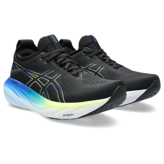 A Tutto Campo - ASICS GEL NIMBUS 25 BLACK/GLOW YELLOW 1011B547 004