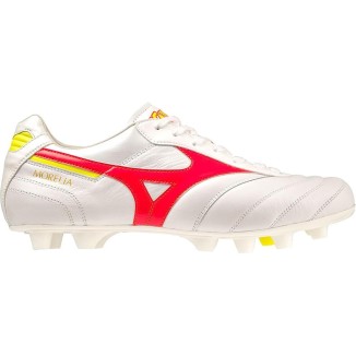 A Tutto Campo - scarpe calcio MIZUNO MORELIA II ELITE WHITE/FIERLY CORAL P1GA231264