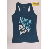 A Tutto Campo - MIKASA CANOTTA BEACH VOLLEY DONNA MT6031 V3 BLU cotone