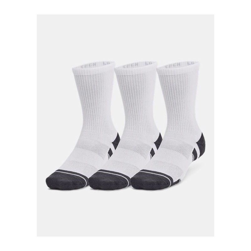 UNDER ARMOUR PERFORMANCE TECH 3PK CREW WHITE