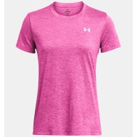 A Tutto Campo - UNDER ARMOUR TECH SSC- TWIST T-SHIRT DONNA Rebel Pink / Pink Elixir / White
