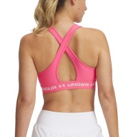 A Tutto Campo - UNDER ARMOUR CROSSBACK MID BRA Super Pink / White 1361034 672