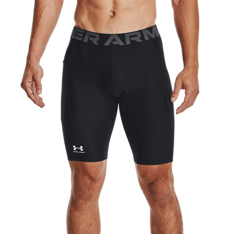 UNDER ARMOUR HeatGear LONG SHORTS Black / White