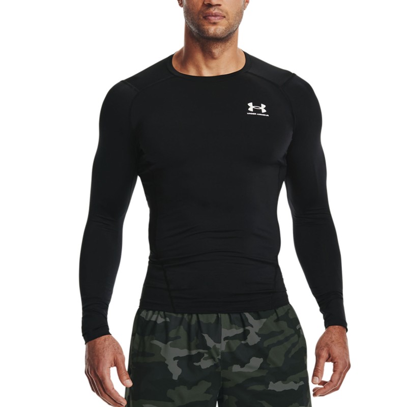 UNDER ARMOUR HeatGear COMPRESSION LS Black / White