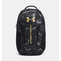 A Tutto Campo -UNDER ARMOUR Zaino Hustle 6.0 Black / Metallic Gold