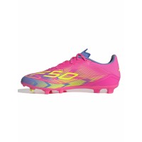 A Tutto Campo - ADIDAS F50 LEAGUE FG/MG Lucid pink/Lucid lemon/Blu IE1291