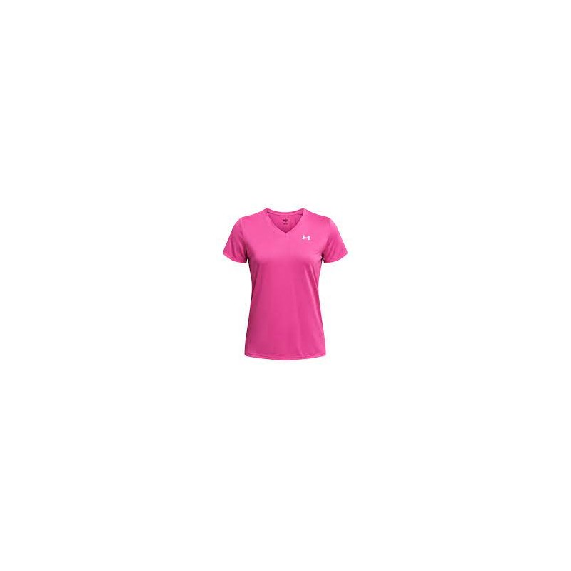 UNDER ARMOUR TECH V-NECK Super Pink / White