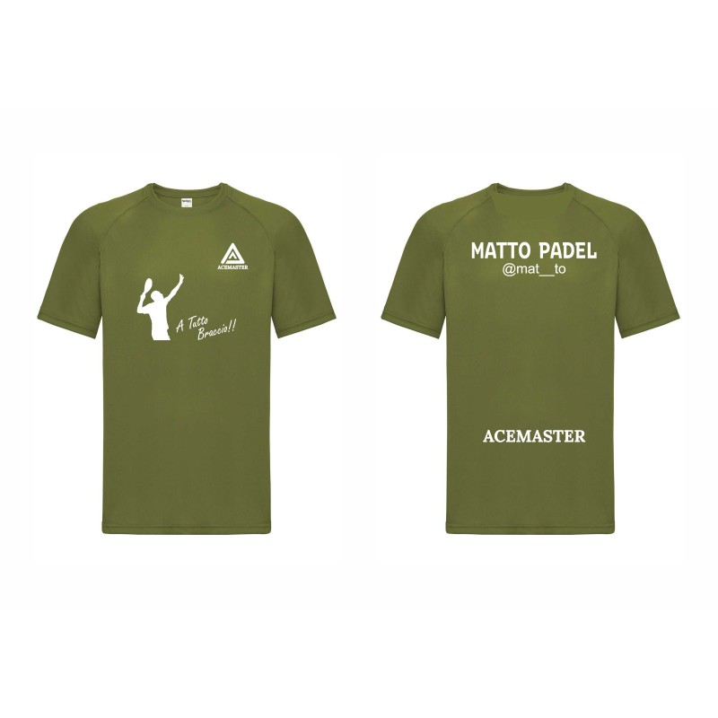 T-SHIRT ACEMASTER X MATTO PADEL ARMY GREEN