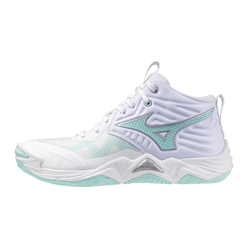 MIZUNO WAVE MOMENTUM ELITE MID WOS White/Blue Tint
