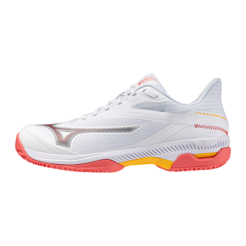 MIZUNO WAVE EXCEED COURT CC CLAY White/Calypso Coral/Citrus MIZUNO WAVE EXCEED COURT CC CLAY White/Calypso Coral/Citrus