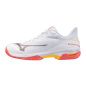 MIZUNO WAVE COURT CC CLAY White/Calypso Coral/Citrus