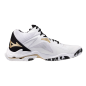 MIZUNO WAVE LIGHTNING Z8 MID White/Black/GE Gold MIZUNO WAVE LIGHTNING Z8 MID White/Black/GE Gold