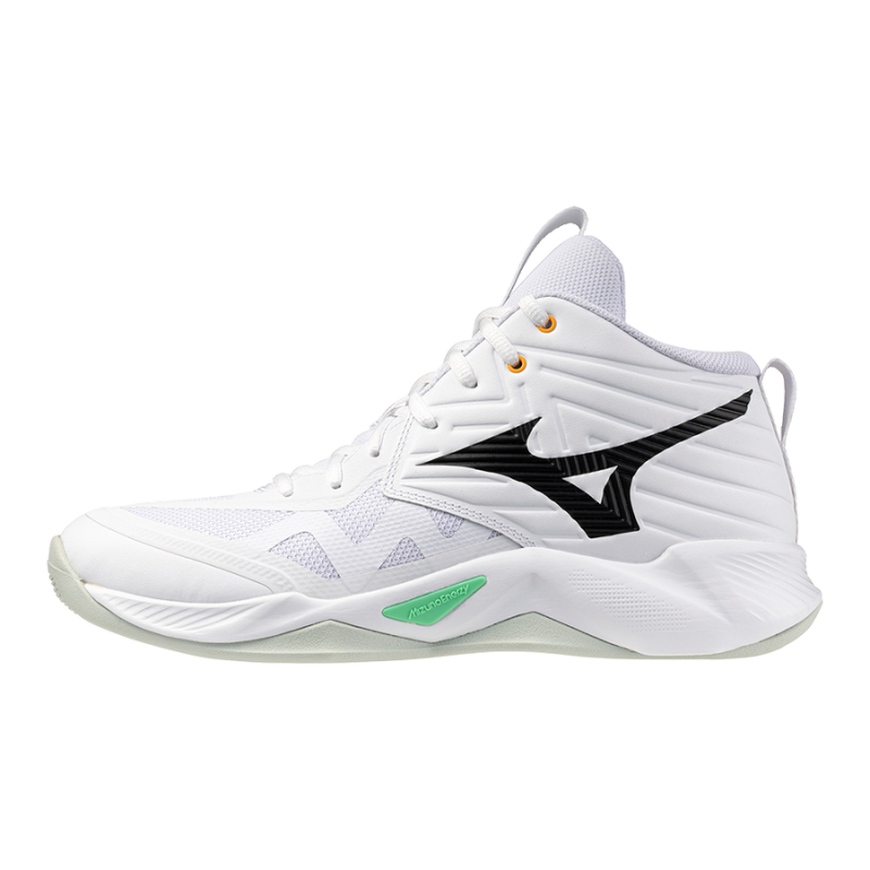 MIZUNO WAVE MOMENTUM PRO MID White/Black/Frozen Emerald