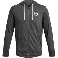 A Tutto Campo - UNDER ARMOUR RIVAL TERRY FELPA FULL-ZIP Castlerock Light Heather / Onyx White - 025