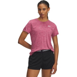 A Tutto Campo - UNDER ARMOUR TECH SSC- TWIST T-SHIRT DONNA Fuchsia Dusk / White