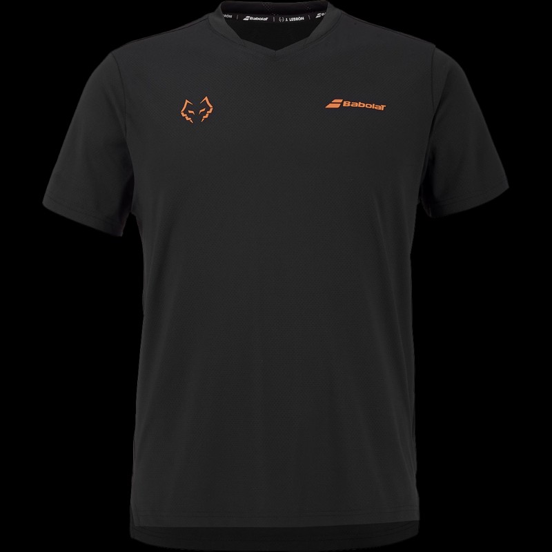 BABOLAT CREW NECK TEE Lebron Uomo Black Arancio BABOLAT CREW NECK TEE Lebron Uomo Black Arancio