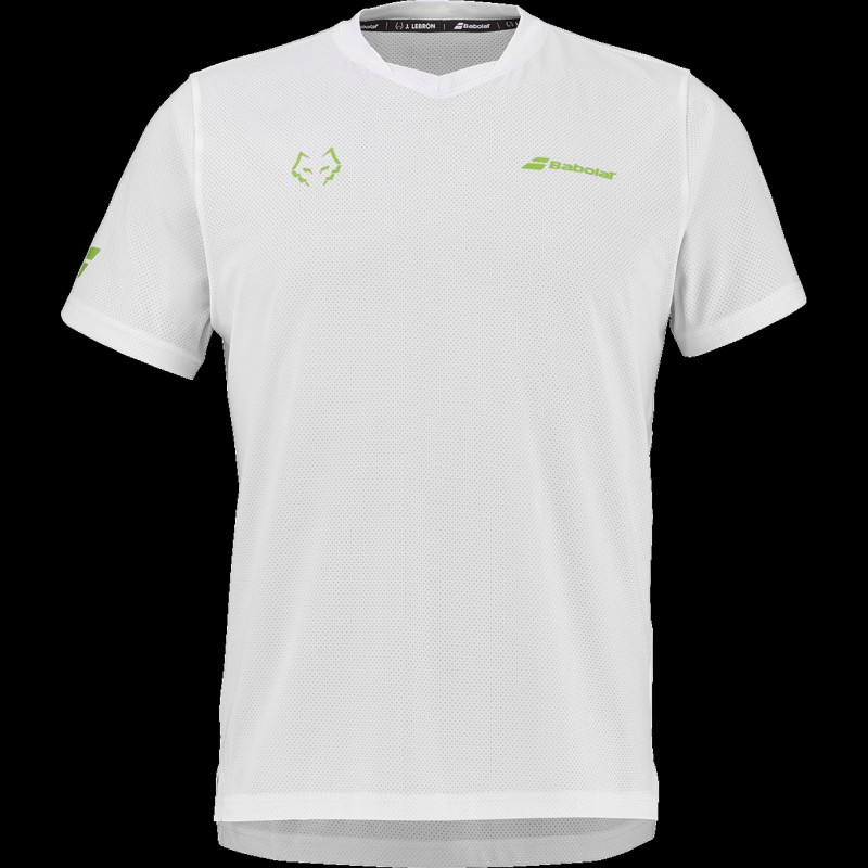 BABOLAT CREW NECK TEE Lebron Uomo Bianco/Verde BABOLAT CREW NECK TEE Lebron Uomo Bianco/Verde