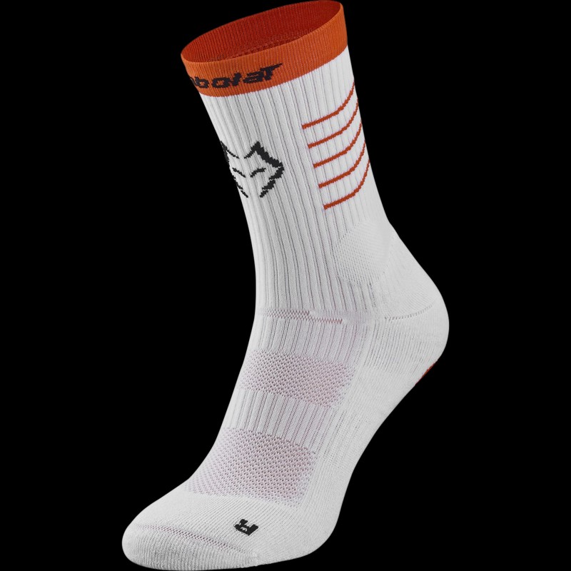 BABOLAT MID-CALF SOCKS JUAN LEBRON Bianco/Arancio BABOLAT MID-CALF SOCKS JUAN LEBRON Bianco/Arancio