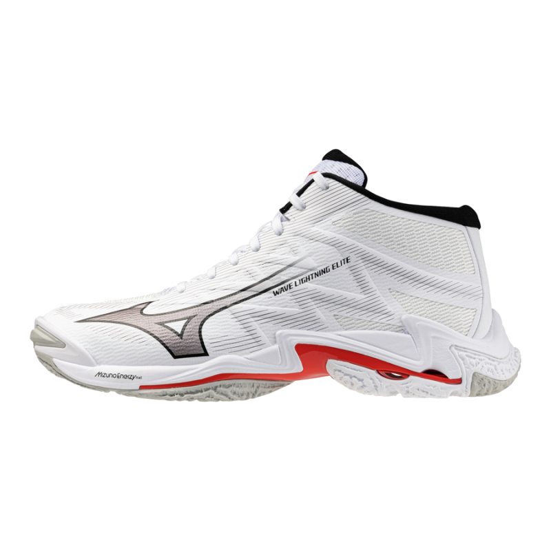 MIZUNO WAVE LIGHTNING ELITE MID White/Black/Fiery Red MIZUNO WAVE LIGHTNING ELITE MID White/Black/Fiery Red