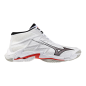 MIZUNO WAVE LIGHTNING ELITE MID White/Black/Fiery Red MIZUNO WAVE LIGHTNING ELITE MID White/Black/Fiery Red