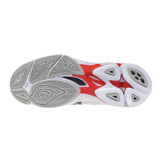 MIZUNO WAVE LIGHTNING PRO MID White/Black/Fiery Red