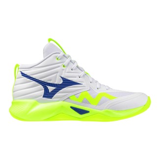MIZUNO WAVE MOMENTUM PRO MID White/Lightning Yellow/Dazzlin